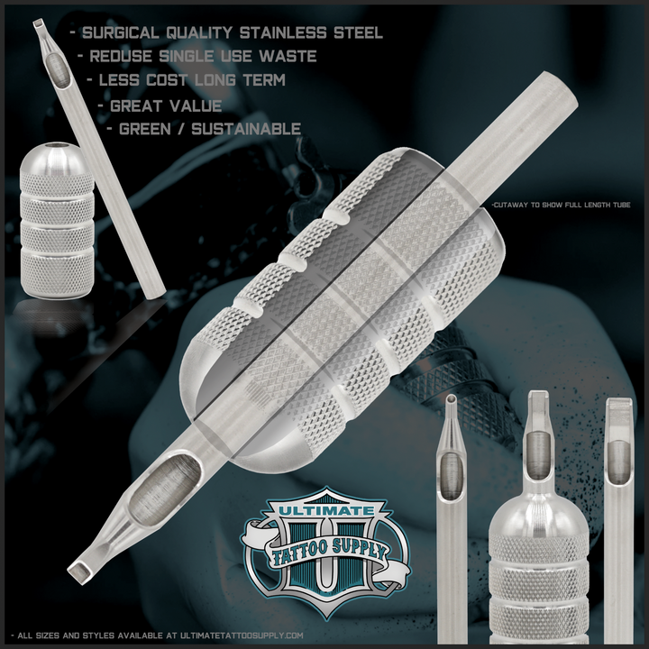 Sure-Shot One Pc Machined Tip/Tube - 15 Mag OPEN - Ultimate Tattoo Supply