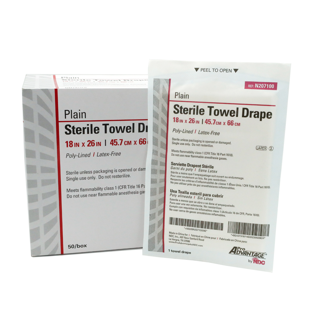 Sterile Drape Sheets White - 18" x 26" - Box of 50