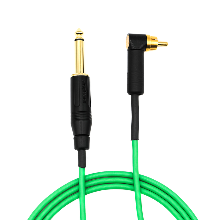 USA STRIKE Right Angle RCA Power Cord - Lime Green - Ultimate Tattoo Supply