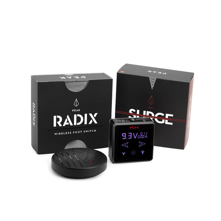 Peak Surge Power Supply + Radix Wireless Footswitch Bundle - Ultimate Tattoo Supply