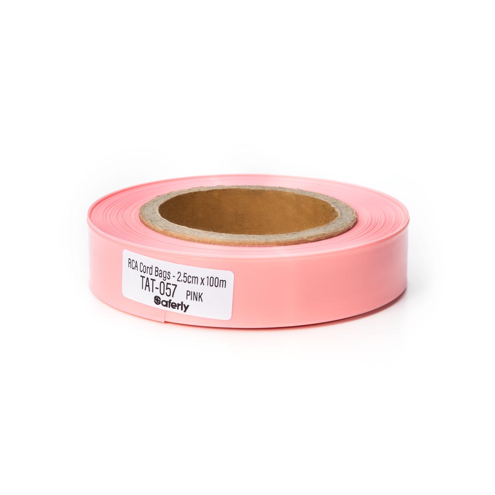 Saferly Pink RCA Cord Tubing — 1” x 327” — Price Per Roll - Ultimate Tattoo Supply