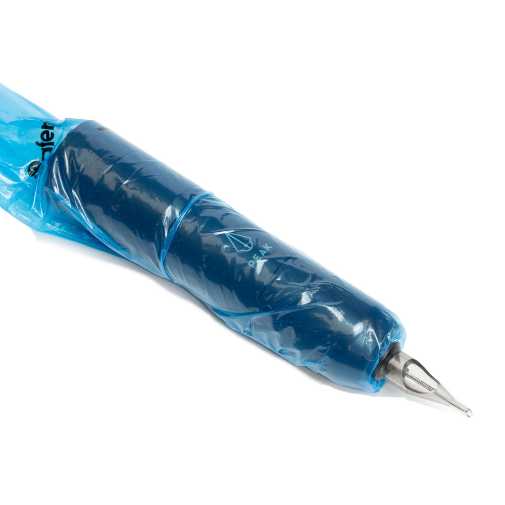 Saferly 32" Clip Cord Sleeves + Machine Bags — Blue — Box of 200 - Ultimate Tattoo Supply
