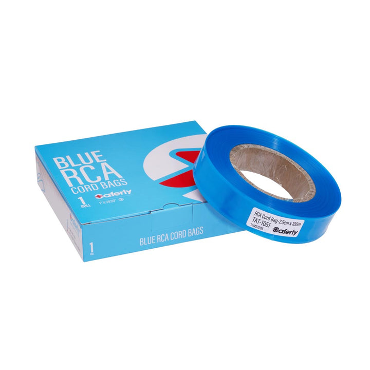 Saferly RCA Cord Covers — Blue — Cut-to-Length Roll - Ultimate Tattoo Supply