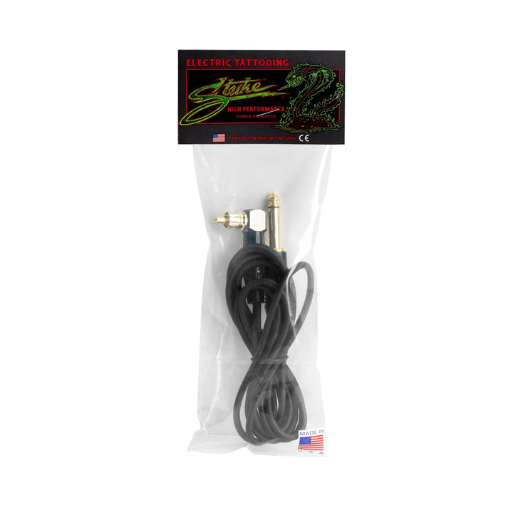 USA STRIKE Right Angle RCA Power Cord - Black - Ultimate Tattoo Supply