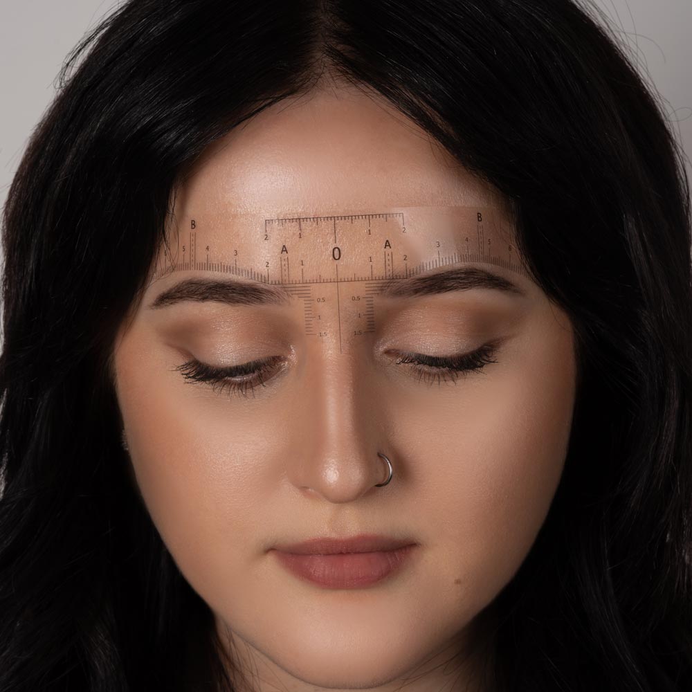 Saferly Disposable Eyebrow Ruler Stickers — Roll of 50 - Ultimate Tattoo Supply