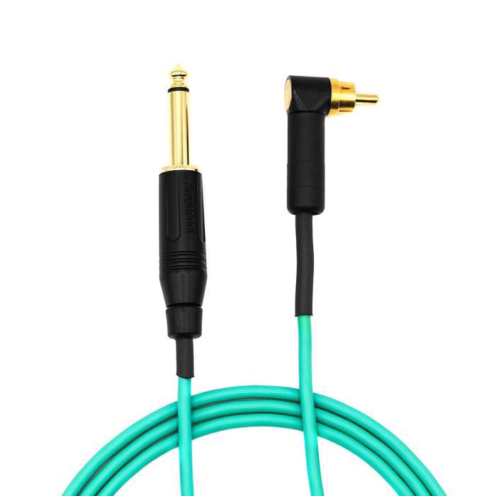 USA STRIKE Right Angle RCA Power Cord - Teal - Ultimate Tattoo Supply