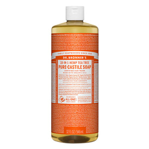 Dr. Bronner's Pure Castile Soap - Tea Tree - 32oz. Bottle - Ultimate Tattoo Supply