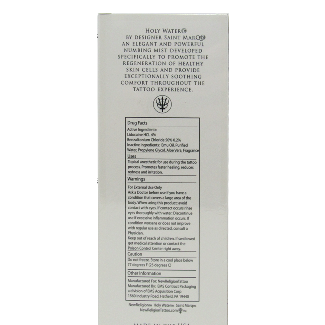 Holy Water by Saint Marq - 8oz. Bottle - Ultimate Tattoo Supply