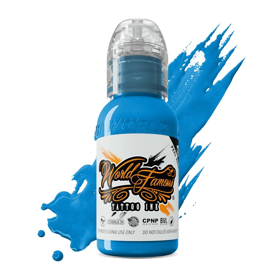 World Famous Blue Ink Set of 7 Bottles - Ultimate Tattoo Supply