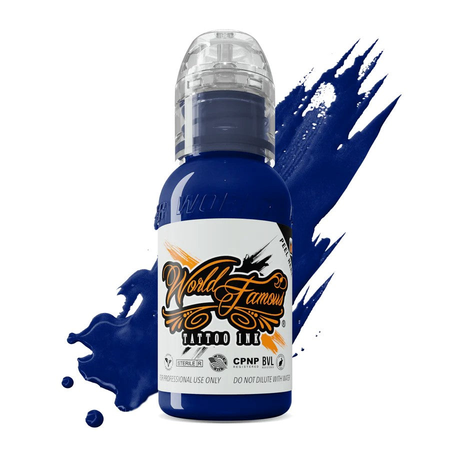 World Famous Blue Ink Set of 7 Bottles - Ultimate Tattoo Supply