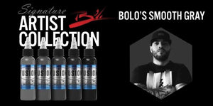 Bolo Smooth Gray 5-Color Palette Signature Set — Fusion Tattoo Ink — 1oz - Ultimate Tattoo Supply