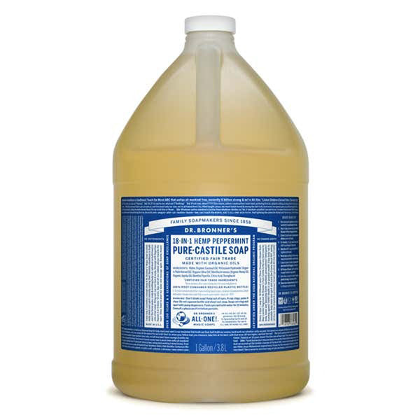 Dr. Bronner's Pure Castile Soap - Peppermint - 1 Gallon