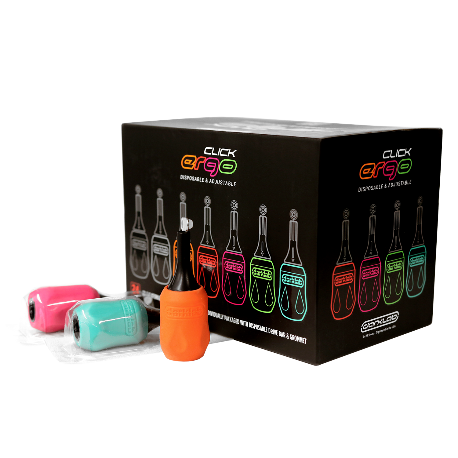 FK Irons - Click Ergo Disposable Cartridge Tube - Assorted Colors - Ultimate Tattoo Supply