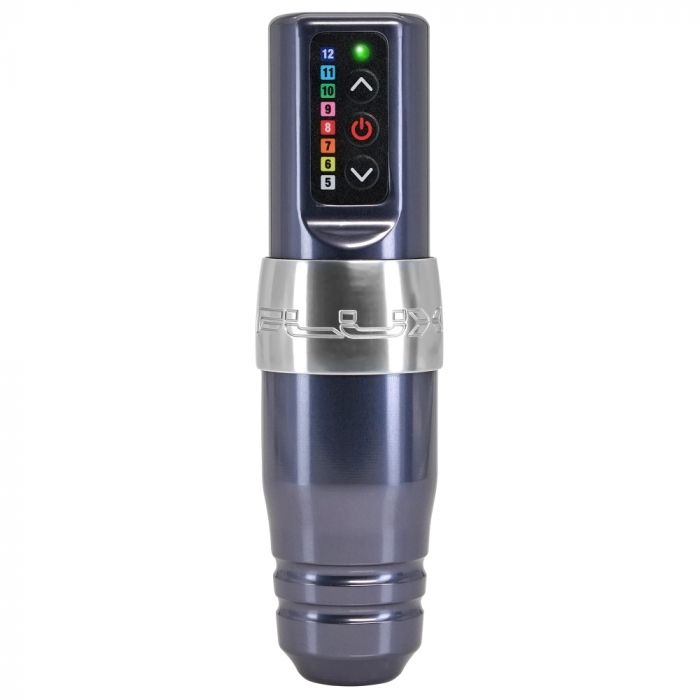 Microbeau Flux S Wireless PMU Tattoo Machine with 2 PowerBolts — Gun Metal - Ultimate Tattoo Supply