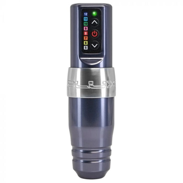 Microbeau Flux S Wireless PMU Tattoo Machine with 1 PowerBolt — Gun Metal