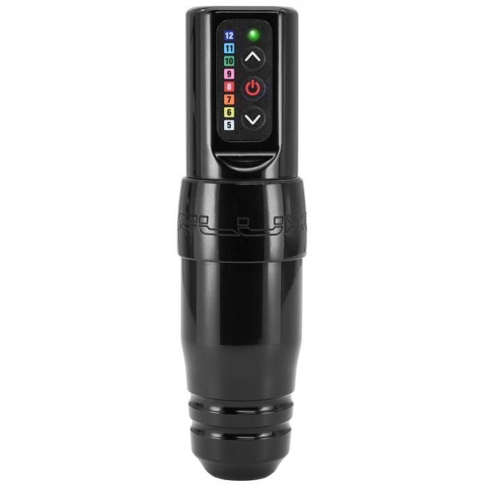 Microbeau Flux S Wireless PMU Tattoo Machine with 1 PowerBolt — Stealth - Ultimate Tattoo SupplyMicrobeau Flux S Wireless PMU Tattoo Machine with 1 PowerBolt — Stealth