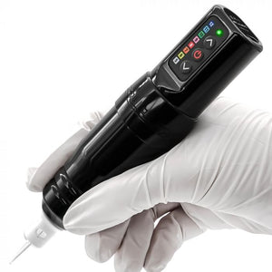 Microbeau Flux S Wireless PMU Tattoo Machine with 1 PowerBolt — Stealth - Ultimate Tattoo Supply