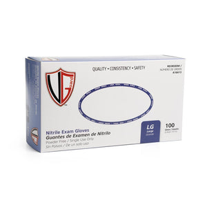 Vanguard Blue Disposable Nitrile Gloves — Box of 100 - Ultimate Tattoo Supply
