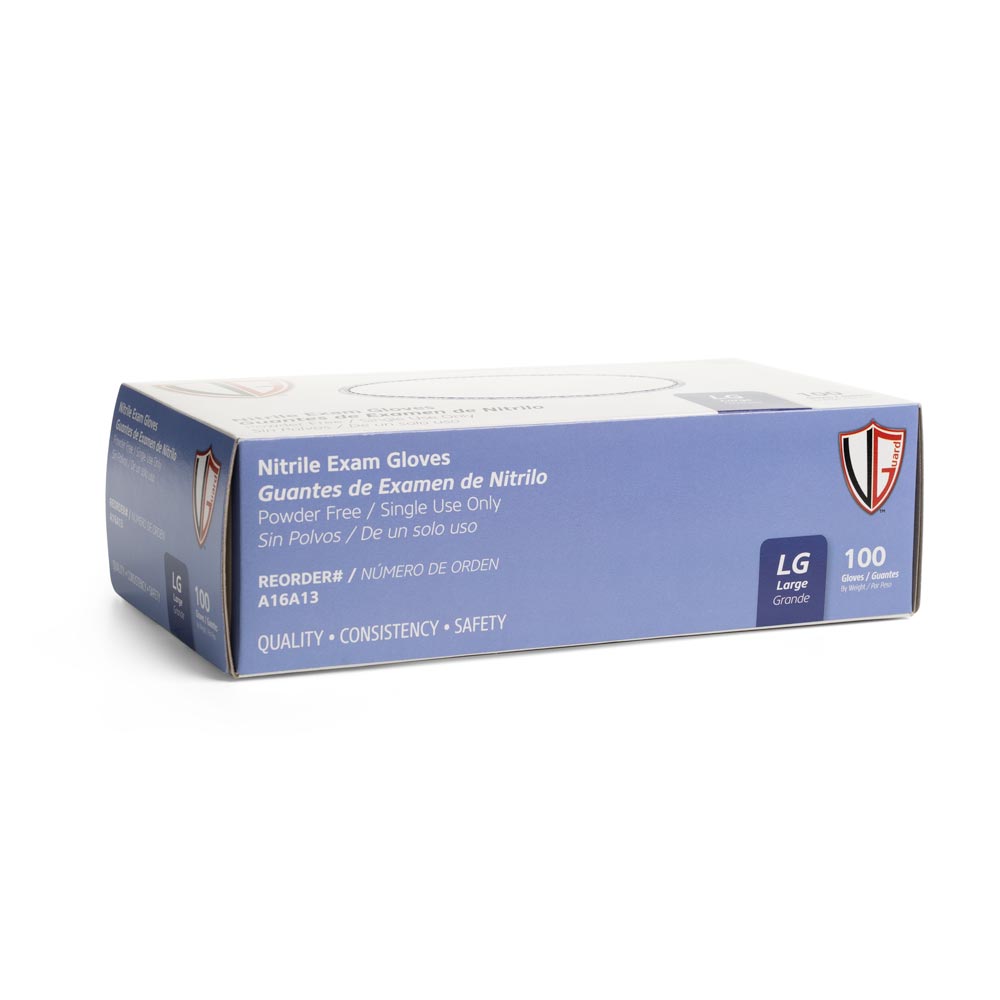 Vanguard Blue Disposable Nitrile Gloves — Box of 100 - Ultimate Tattoo Supply