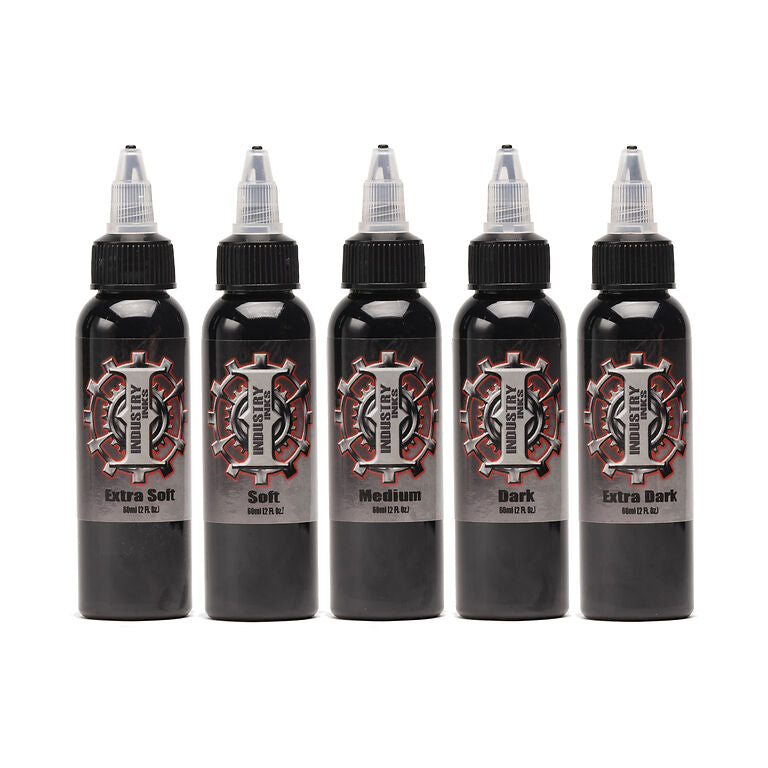 Grey Wash Set — Industry Inks — Pick Size - Ultimate Tattoo Supply