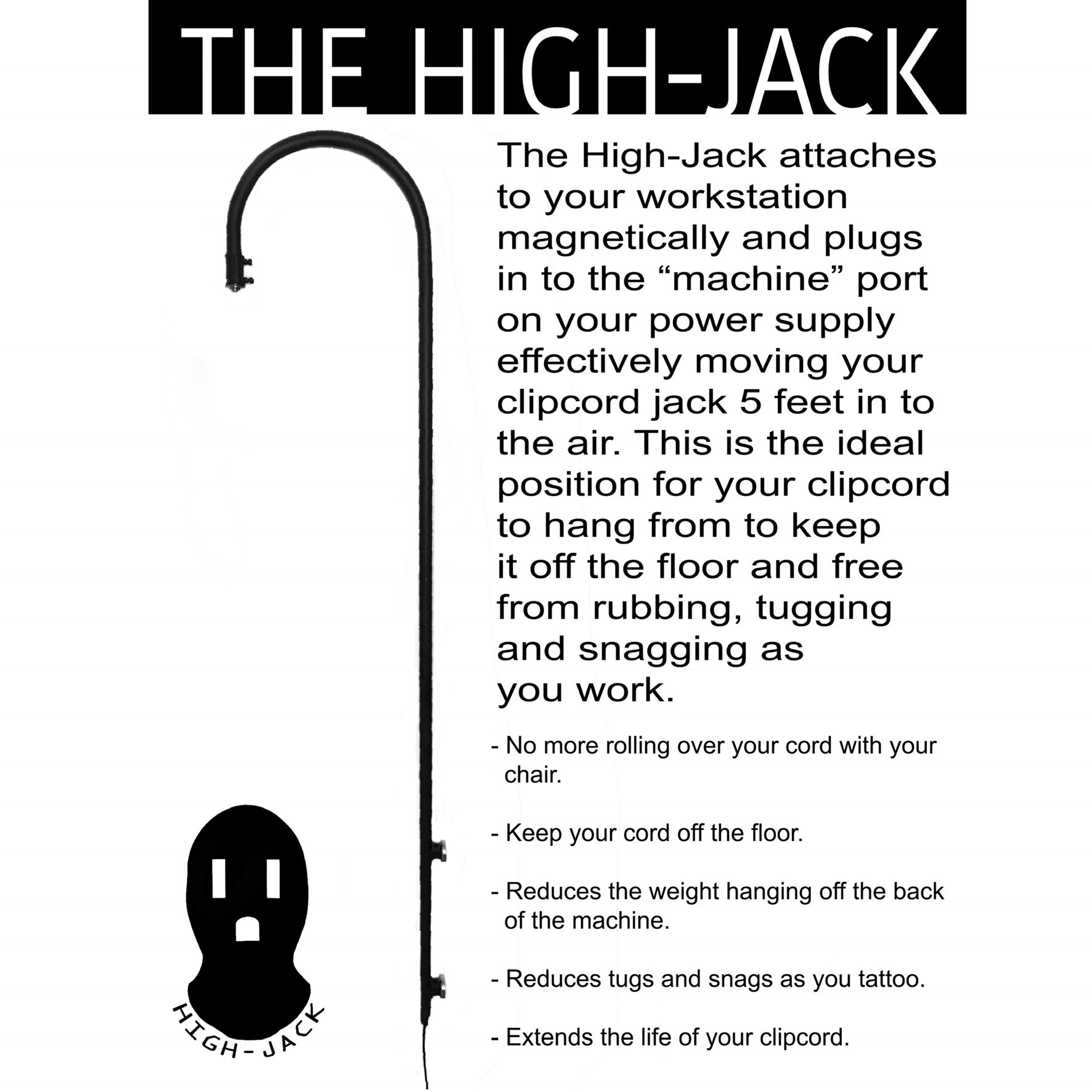 The High-Jack by Joshua Bowers - Magnetic Power Bracket - Ultimate Tattoo Supply