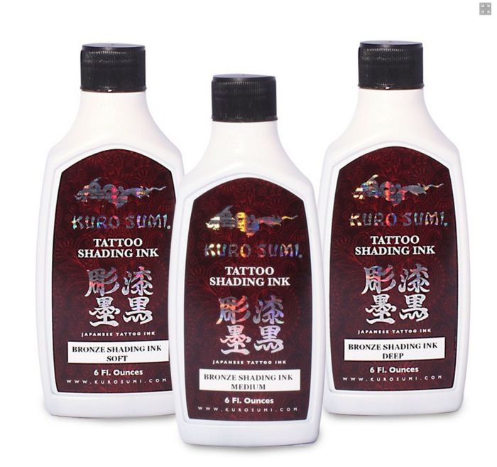 Kuro Sumi Bronze Lining & Shading set — Pick Size - Ultimate Tattoo Supply