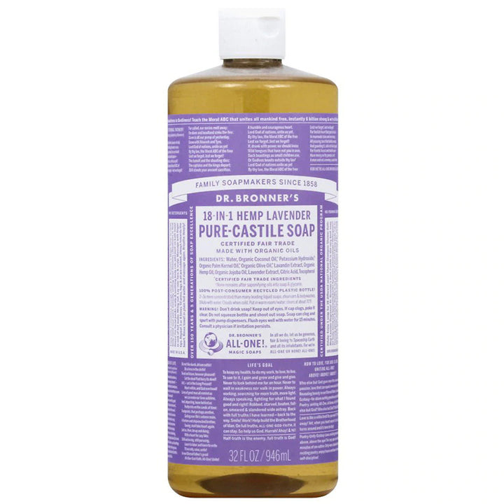 Dr. Bronner's Pure Castile Soap - Lavender - 32oz. Bottle - Ultimate Tattoo Supply