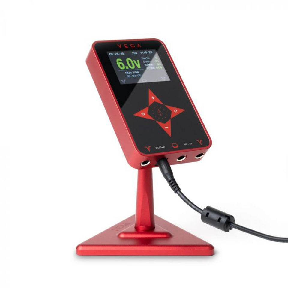 Peak Vega Tattoo Power Supply — Red - Ultimate Tattoo Supply