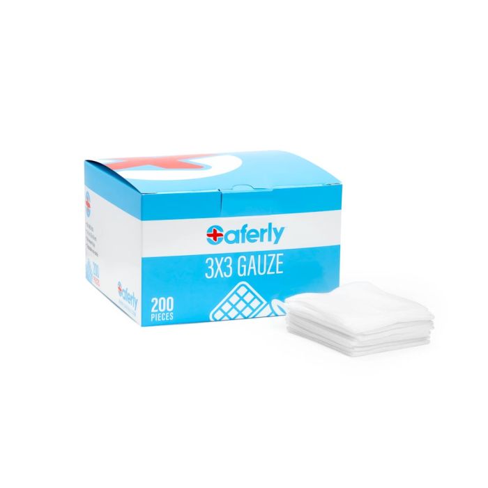 Saferly 3” x 3” Gauze — Box of 200 - Ultimate Tattoo Supply