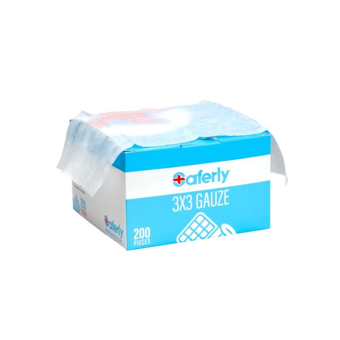 Saferly 3” x 3” Gauze — Box of 200 - Ultimate Tattoo Supply