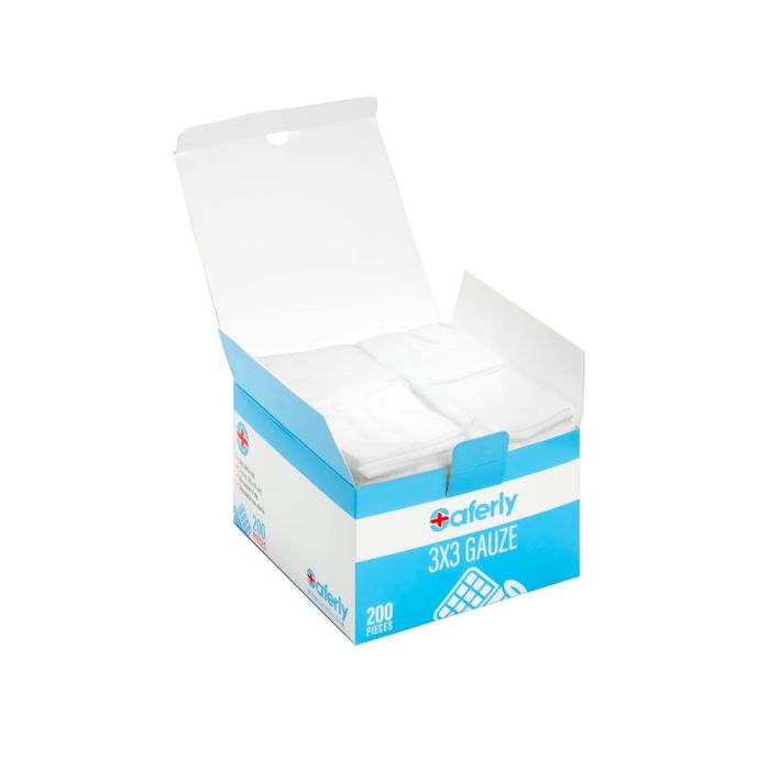 Saferly 3” x 3” Gauze — Box of 200 - Ultimate Tattoo Supply