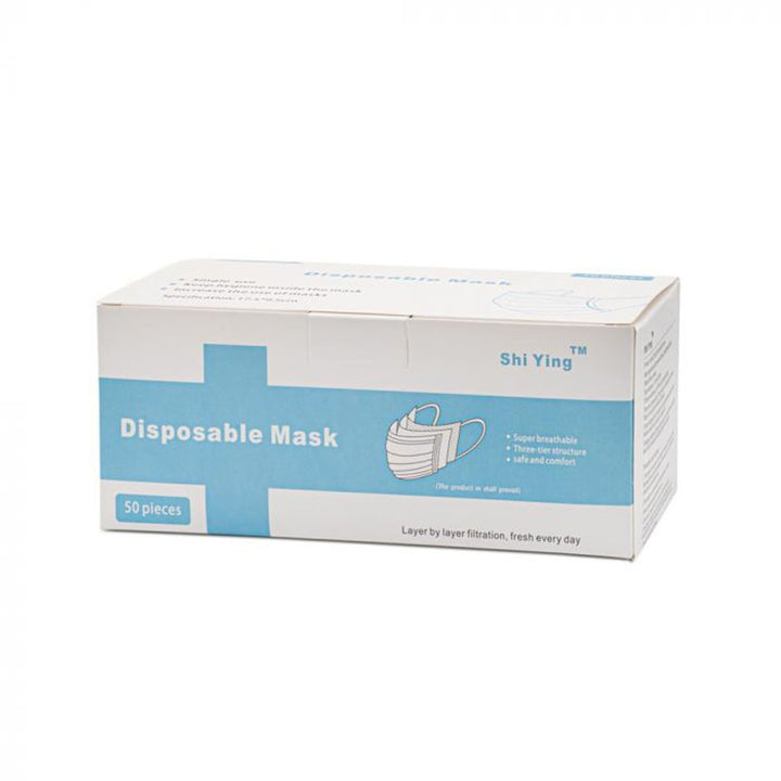 Blue Disposable Face Masks - Box of 50 - Ultimate Tattoo Supply