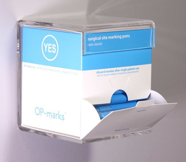 Precision Pen Acrylic Display - 4 mm Mini Max Surgical Skin Markers - Wall Mount - Ultimate Tattoo Supply