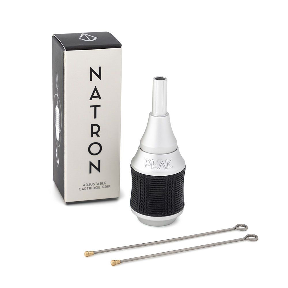 Peak Natron Aluminum Adjustable Cartridge Grip - Pink - 30mm - Ultimate Tattoo Supply