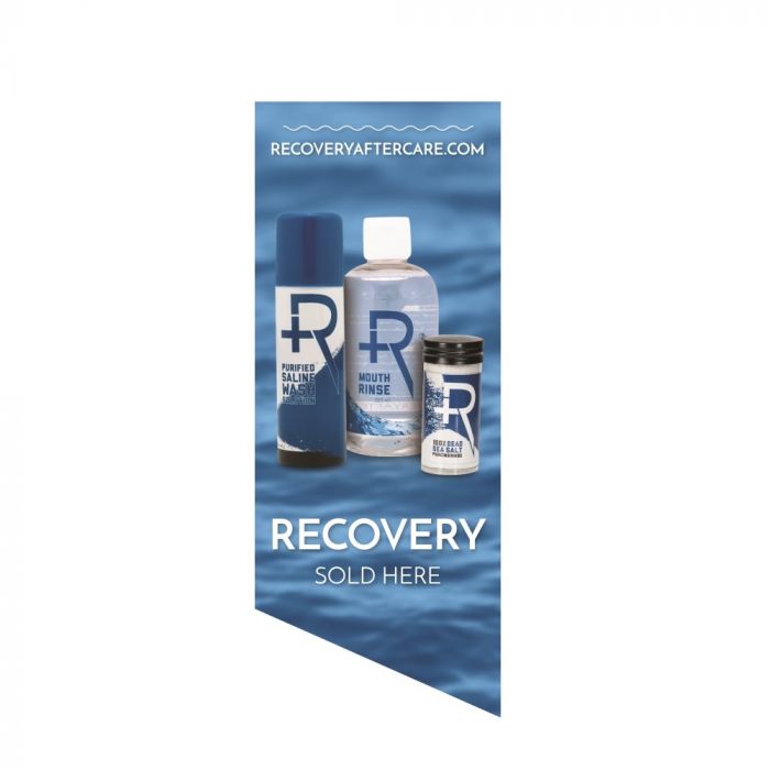 Recovery Sold Here Window Cling — Water Background — Price Per 1 - Ultimate Tattoo Supply