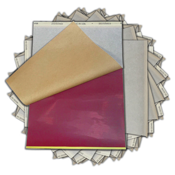 S8 Red Stencil Paper for printers & freehand 10 sheets