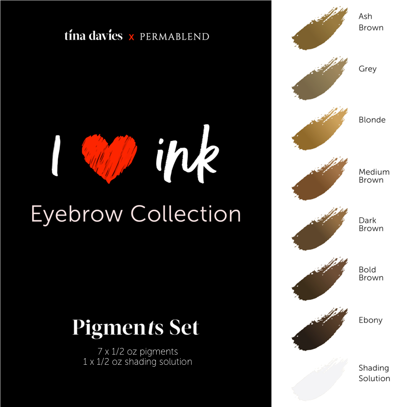 Tina Davies 'I ❤ Ink' - Eyebrow Collection - Ultimate Tattoo Supply