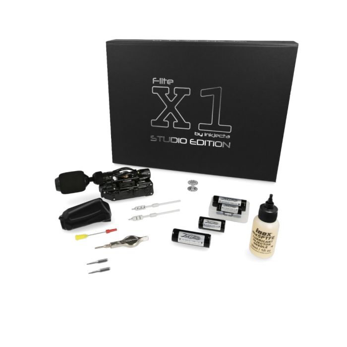 InkJecta Flite X1 Wireless Tattoo Machine — Studio Edition — Smoke - Ultimate Tattoo Supply