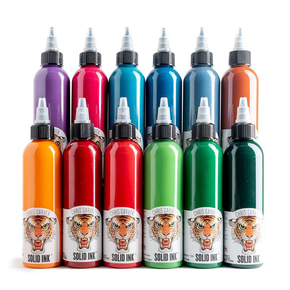 Solid Ink - Chris Garver 12 Color Box Set - Ultimate Tattoo Supply