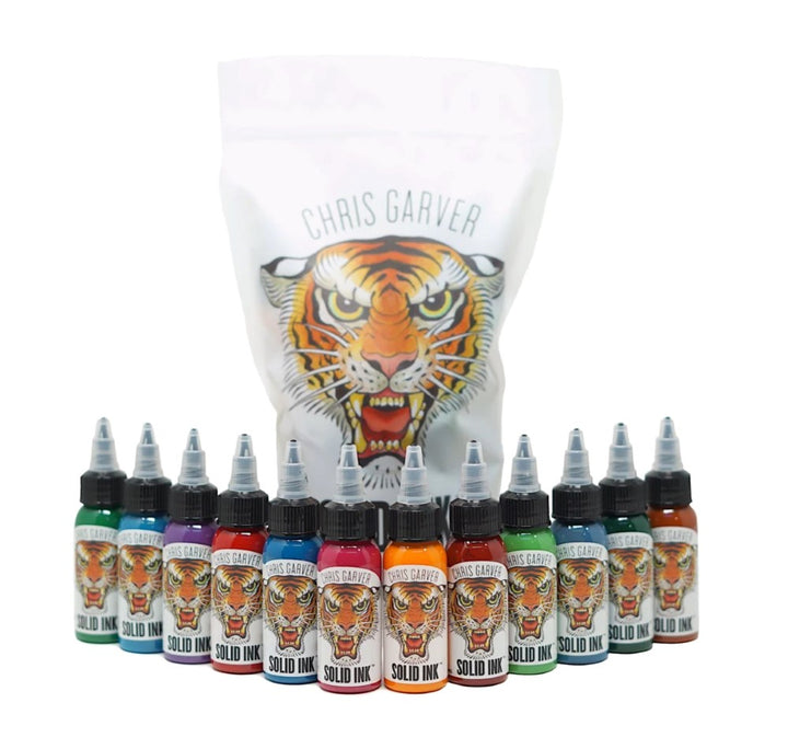 Solid Ink - Chris Garver 12 Color Set - Ultimate Tattoo Supply