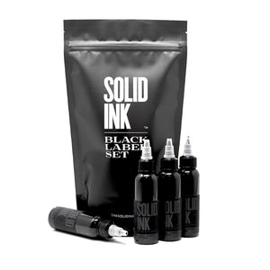 Solid Ink - Black Label 4 Bottle Grey Wash Set 1oz Bottles - Ultimate Tattoo Supply