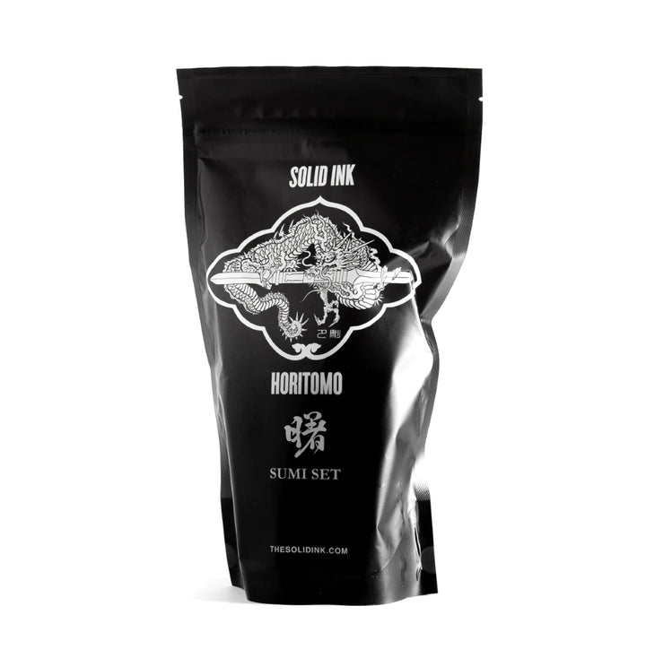Solid Ink - Horitomo 4 Bottle Sumi Set - Pick Size - Ultimate Tattoo Supply