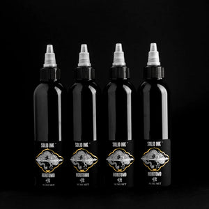 Solid Ink - Horitomo 4 Bottle Sumi Set - Pick Size - Ultimate Tattoo Supply