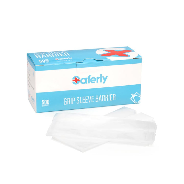 Saferly Grip Sleeve Barrier Protection — For Grips Up to 25mm — Box of 500 - Ultimate Tattoo Supply