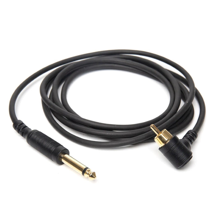 Critical Standard 90 degree RCA cord (6') Black - Ultimate Tattoo Supply