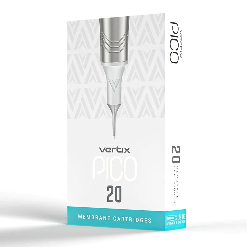 Vertix Pico PMU Membrane Cartridge Needles — Shaders — Box of 20 - Ultimate Tattoo Supply